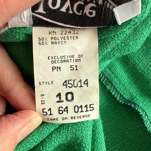 New Joyce Sportswear Vtg Women's 10 Kelly Green Colorblock Sport Anorak Jacket - Picture 9 of 11